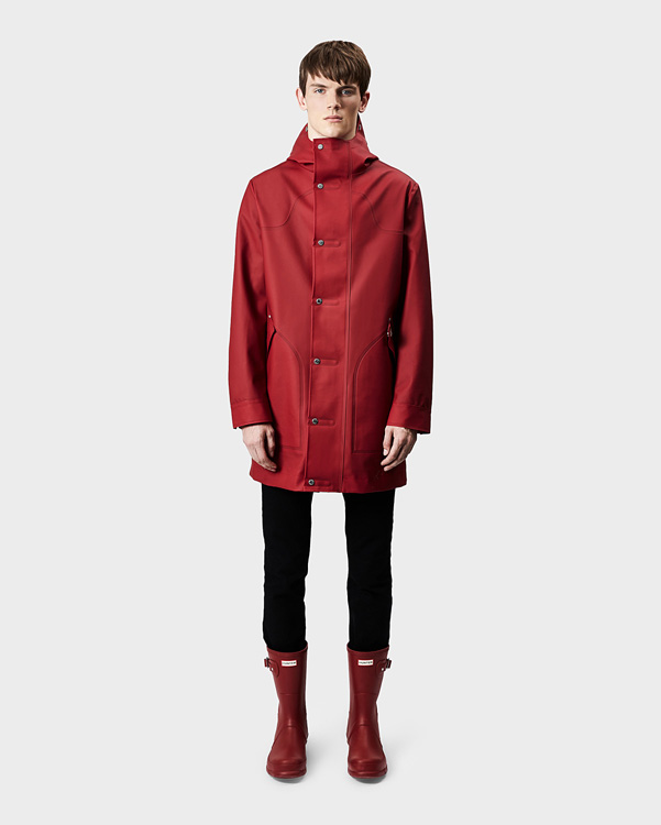  Hunter men's original rubberised hunting coat : military red