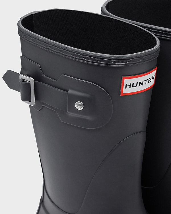  Hunter women's original short wellington boots : dark slate