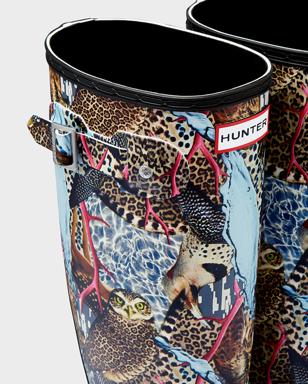  Hunter women's original hypernormal print tall wellington boots : hypernormal