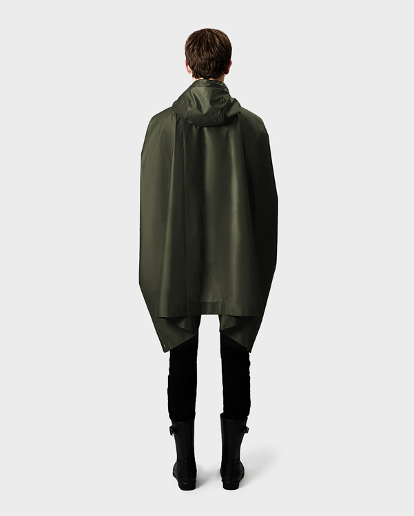  Hunter original vinyl poncho : dark olive