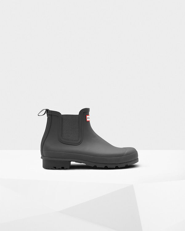  Hunter men's original chelsea boots : dark slate