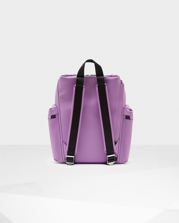  Hunter original top clip backpack - rubberised leather : thistle