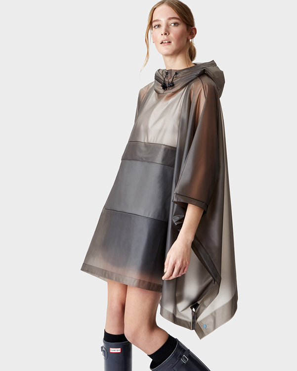  Hunter original vinyl poncho : dark slate