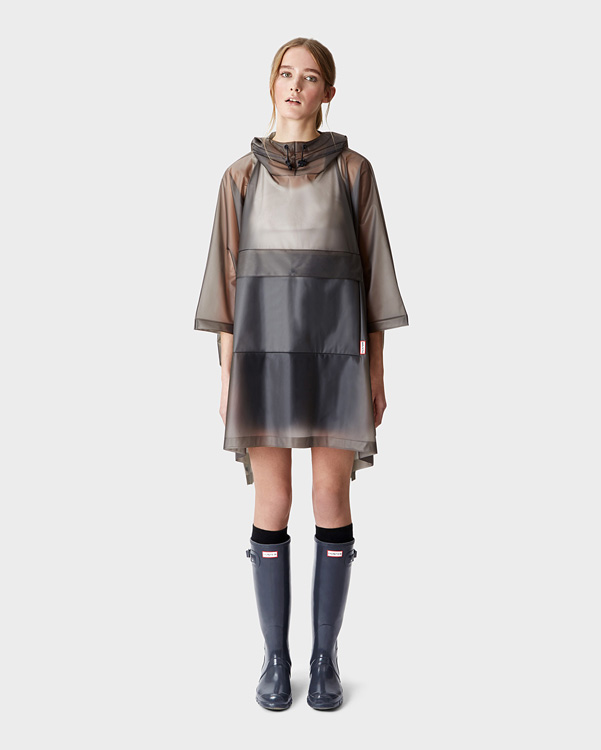  Hunter original vinyl poncho : dark slate