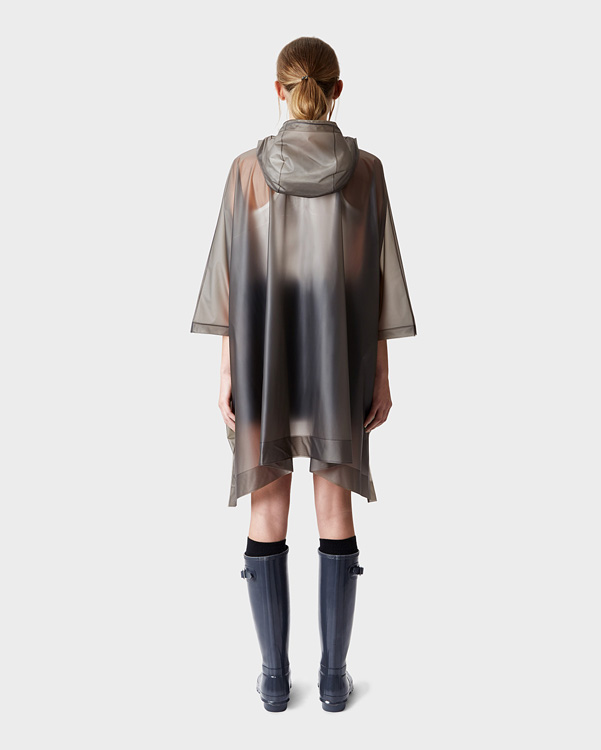  Hunter original vinyl poncho : dark slate