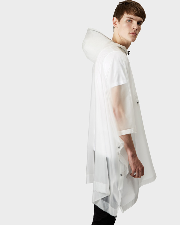  Hunter original vinyl poncho : white