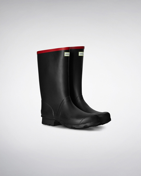  Hunter argyll short wellington boot : black