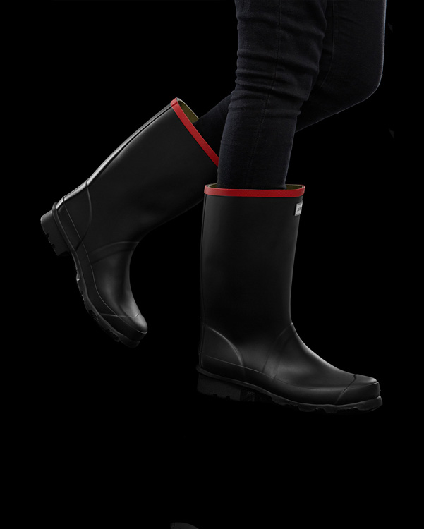  Hunter argyll short wellington boot : black