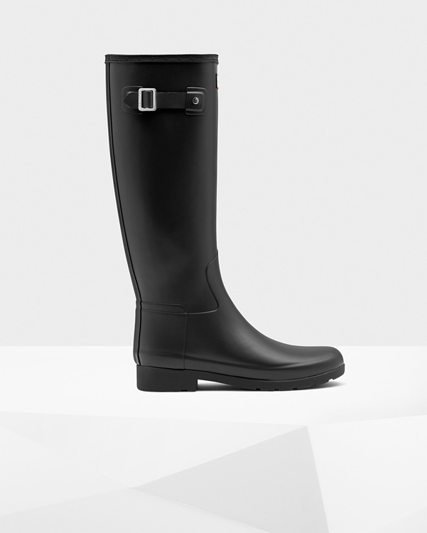  Hunter women's original refined wellington boots : black