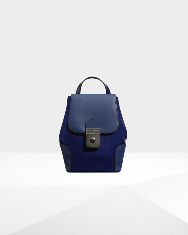  Hunter original refined leather mini backpack : neptune