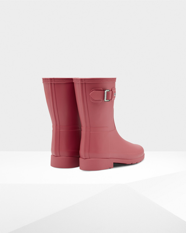  Hunter women's original refined short wellington boots : rose