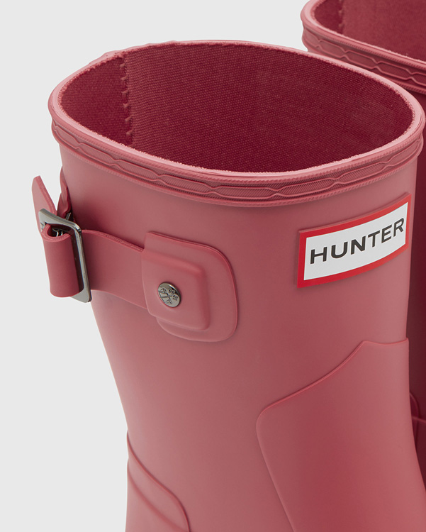  Hunter women's original refined short wellington boots : rose