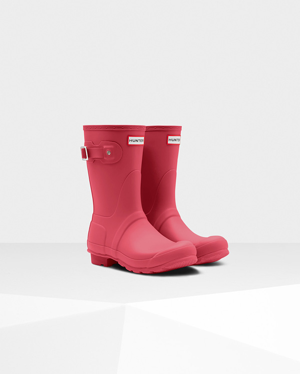  Hunter women's original short wellington boots : hyper pink