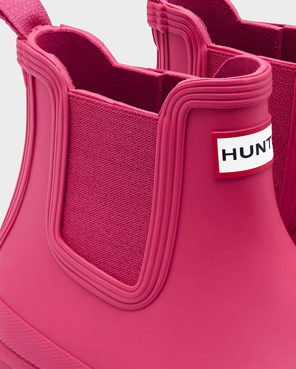  Hunter women's original chelsea boots : bright pink