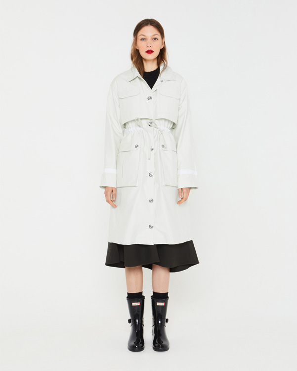  Hunter women's refined garden trench coat : off white