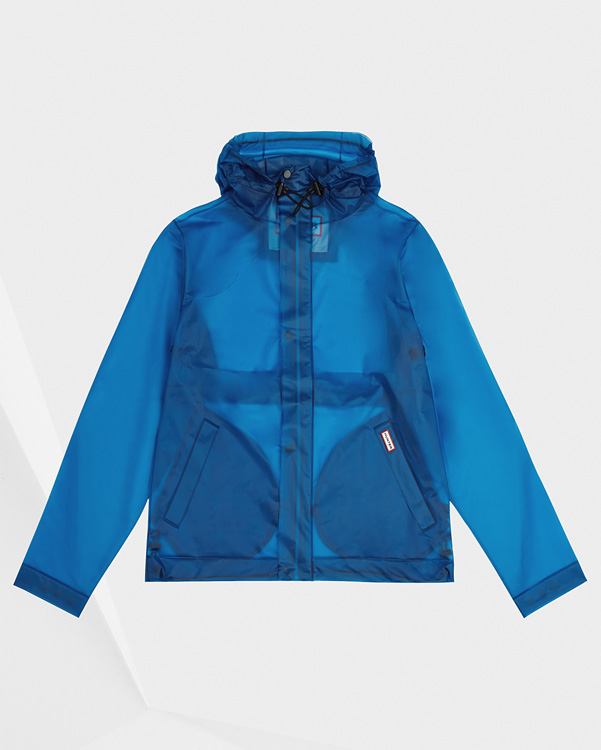  Hunter men's original vinyl windcheater : ocean blue