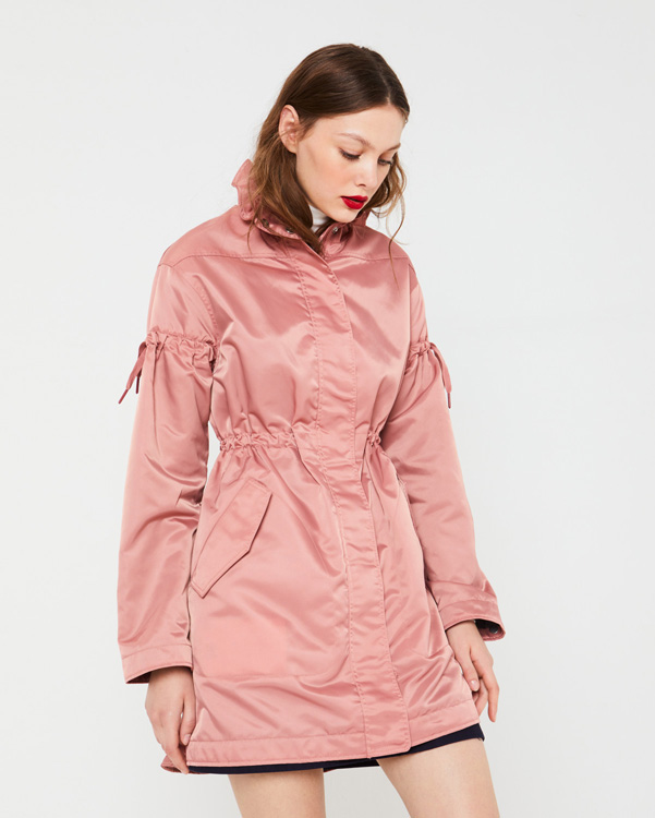  Hunter women's original refined drawstring coat : pale rose