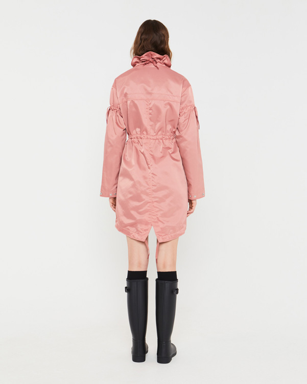  Hunter women's original refined drawstring coat : pale rose