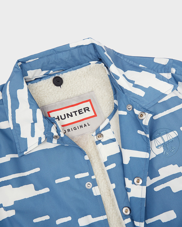  Hunter men's original shell jacket with fleece liner : adder blue