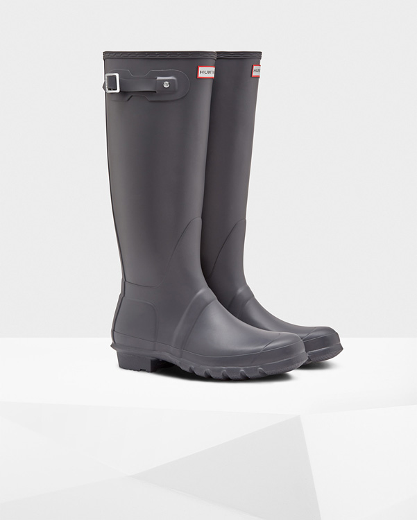  Hunter women's original tall wellington boots : dark slate