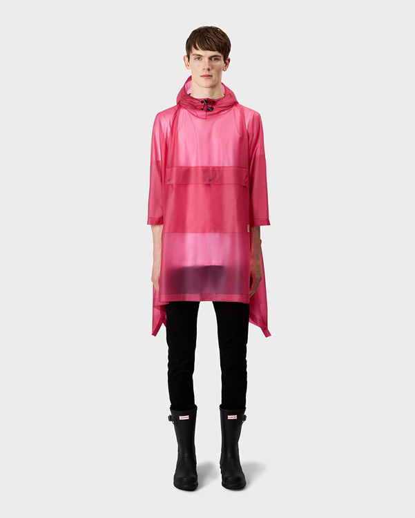  Hunter original vinyl poncho : bright pink