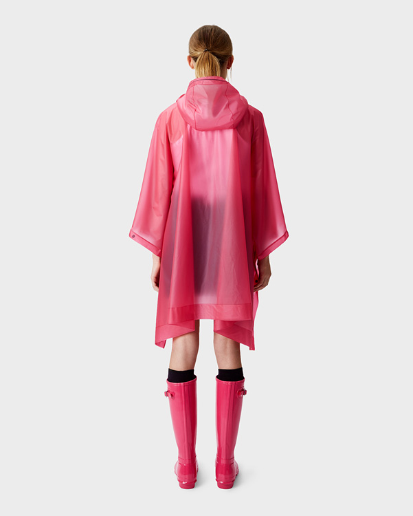  Hunter original vinyl poncho : bright pink