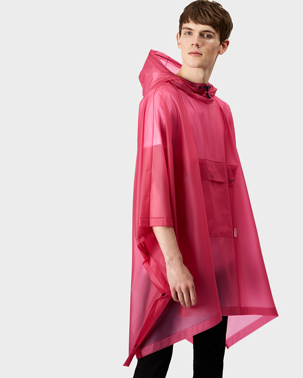  Hunter original vinyl poncho : bright pink