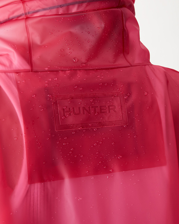  Hunter original vinyl poncho : bright pink