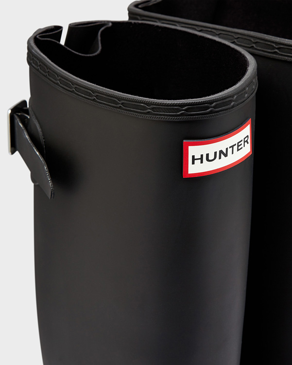  Hunter women's original tall back adjustable wellington boots : black