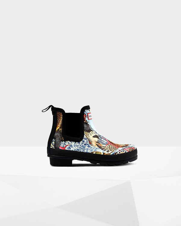  Hunter women's original hypernormal print chelsea boots : hypernormal