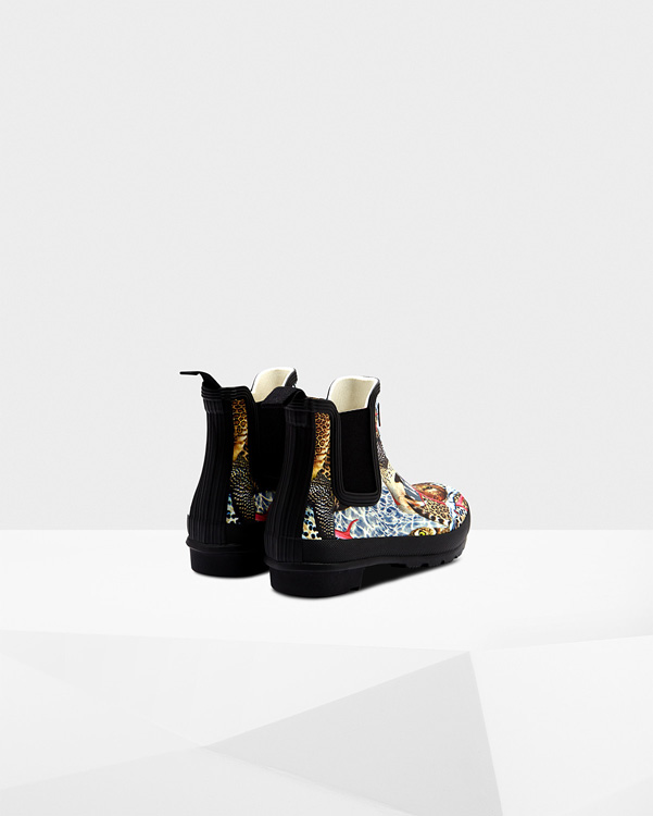  Hunter women's original hypernormal print chelsea boots : hypernormal