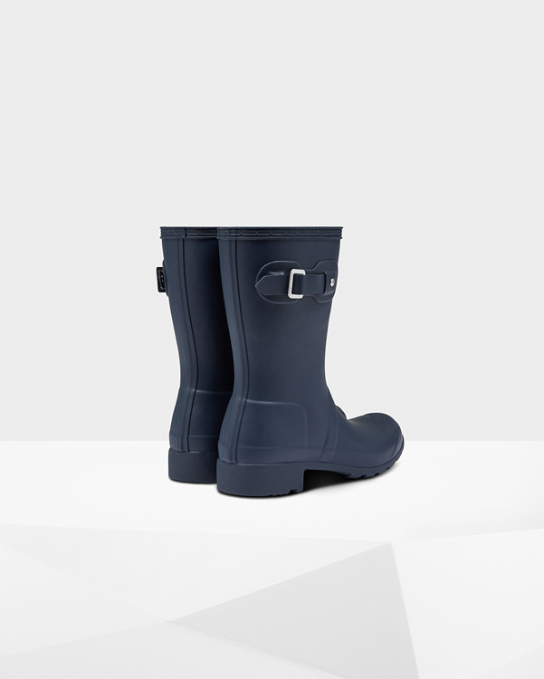  Hunter women's original tour short wellington boots : navy