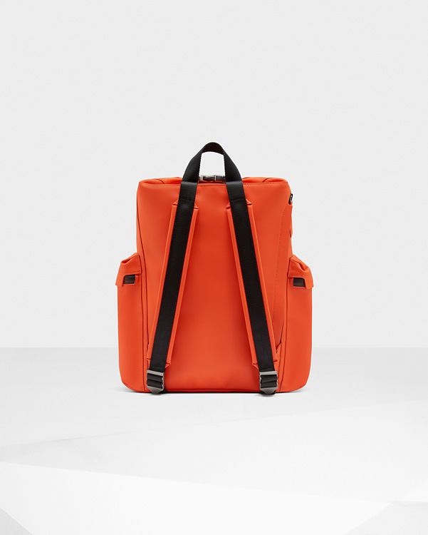  Hunter original top clip backpack - rubberised leather : orange