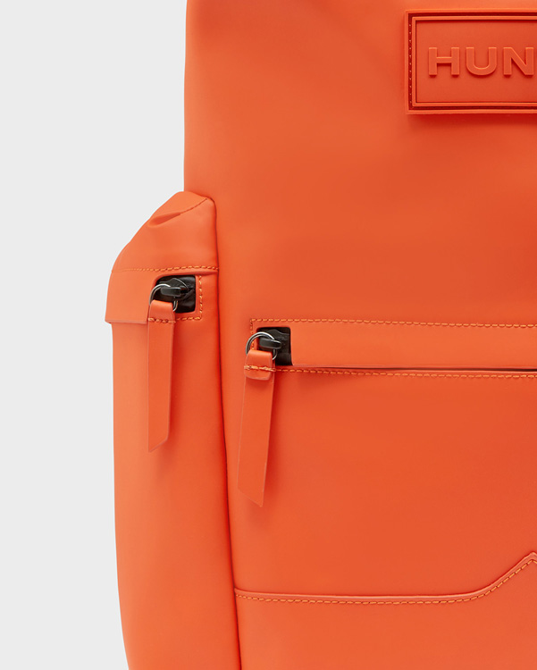  Hunter original top clip backpack - rubberised leather : orange