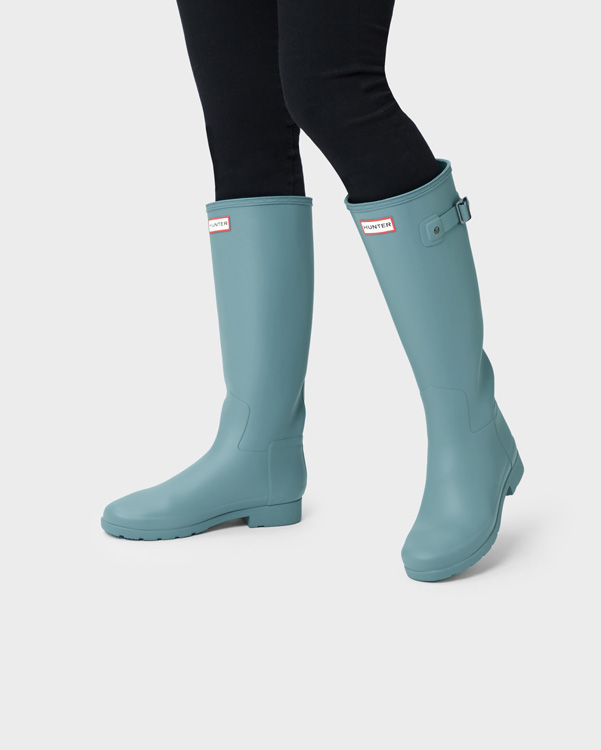  Hunter women's original refined wellington boots : soft pine