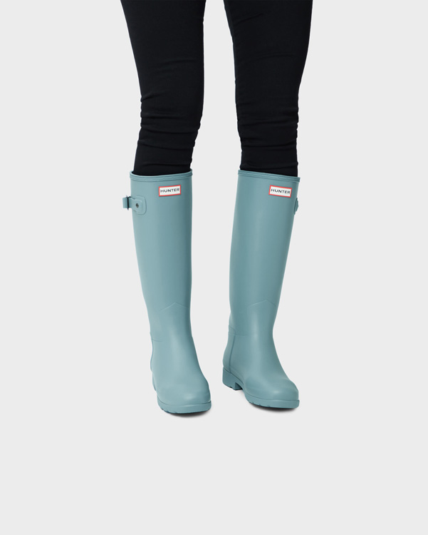  Hunter women's original refined wellington boots : soft pine