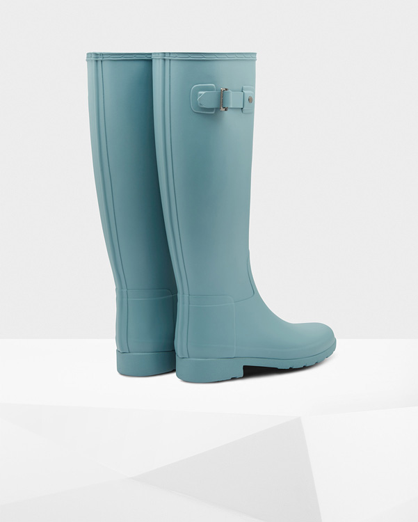  Hunter women's original refined wellington boots : soft pine