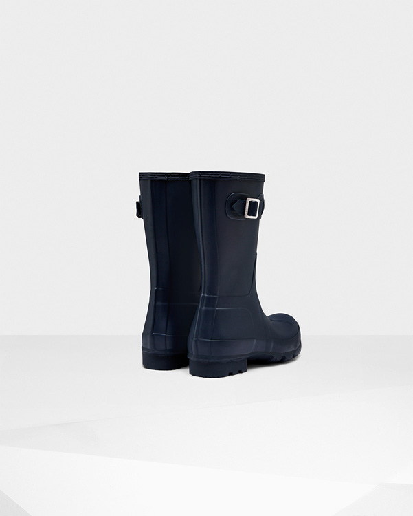  Hunter men's original short wellington boots : navy