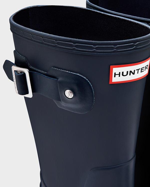  Hunter men's original short wellington boots : navy