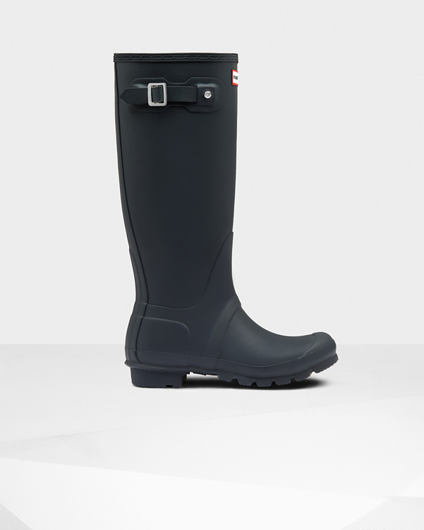  Hunter women's original tall wellington boots : navy