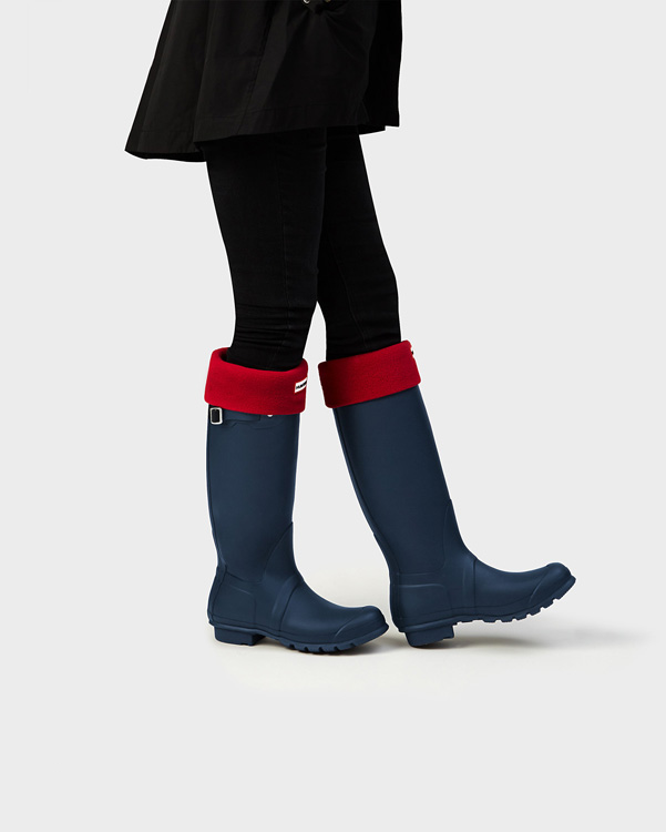  Hunter women's original tall wellington boots : navy