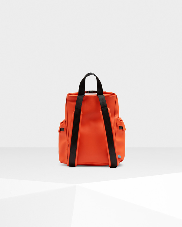  Hunter original mini top clip backpack - rubberised leather : orange