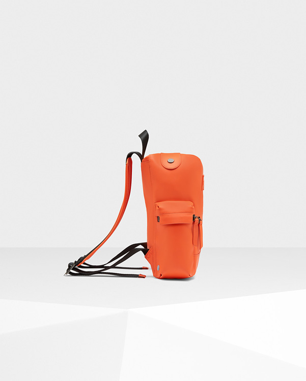  Hunter original mini top clip backpack - rubberised leather : orange