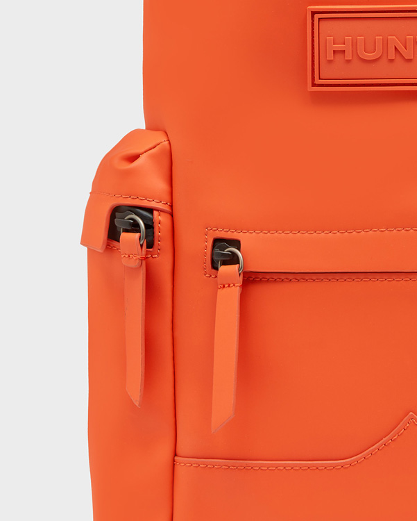  Hunter original mini top clip backpack - rubberised leather : orange