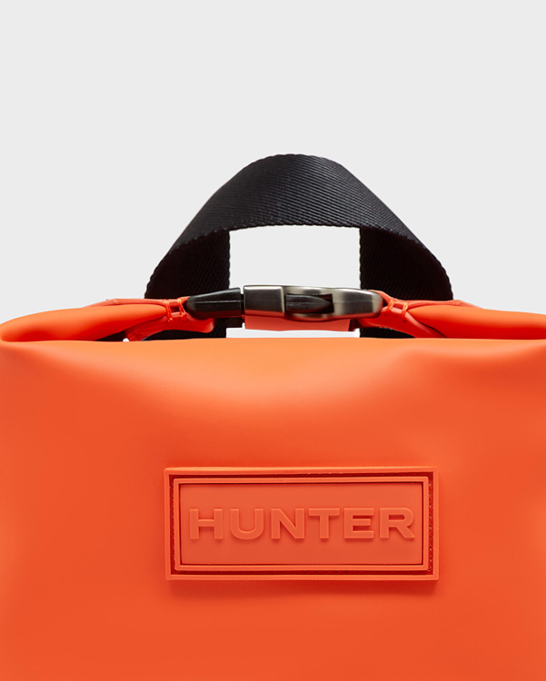  Hunter original mini top clip backpack - rubberised leather : orange