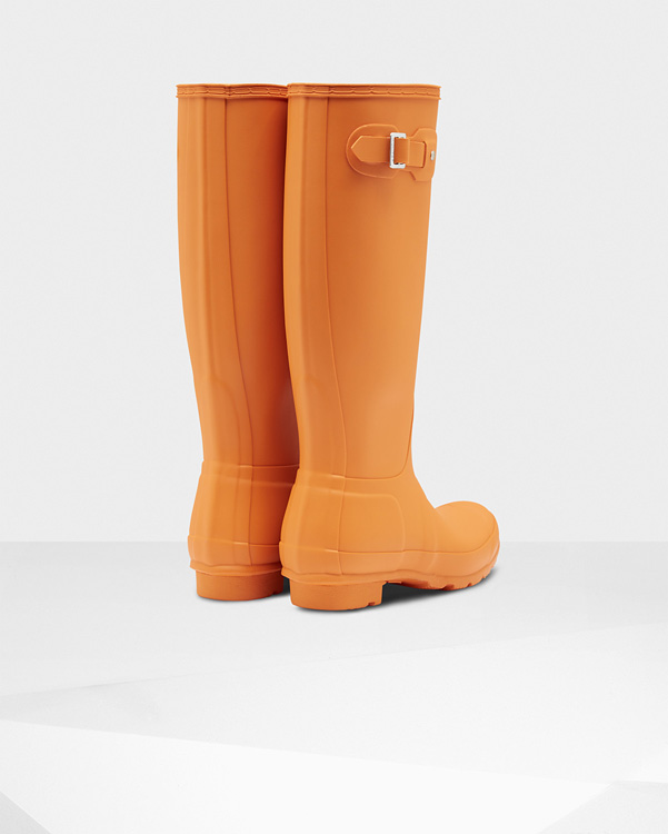  Hunter women's original tall wellington boots : marigold