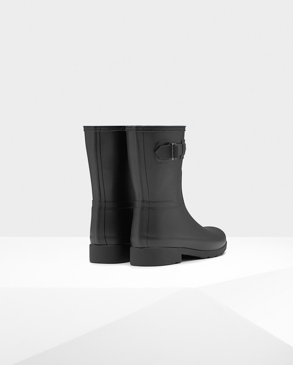  Hunter women's original refined short wellington boots : black