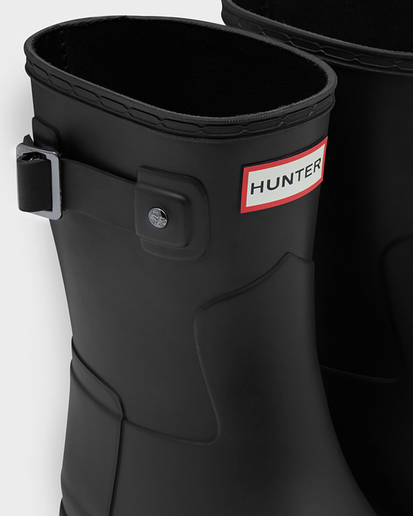  Hunter women's original refined short wellington boots : black