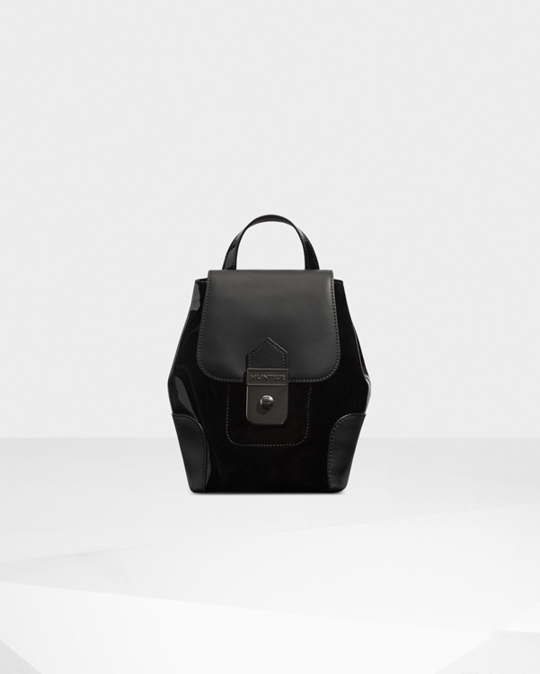  Hunter original refined leather mini backpack : black