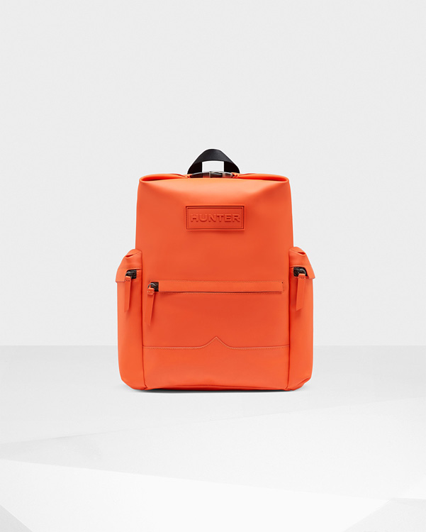  Hunter original top clip backpack - rubberised leather : orange